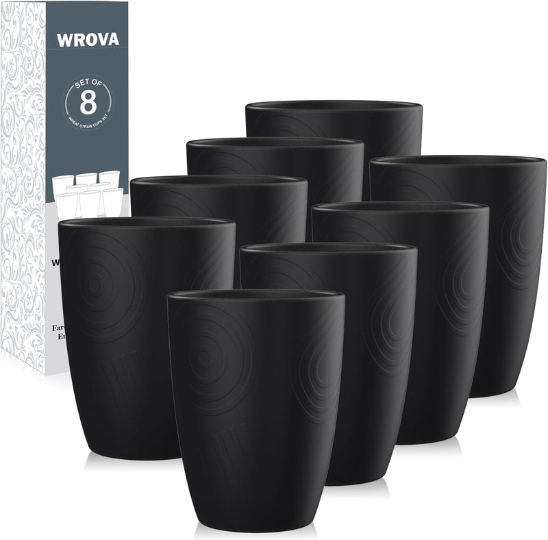 Wheat Straw Cups 8 PCS Good Alternative to Plastic Reusable Cups 12 oz