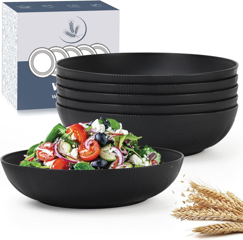 10 inch Wheat Straw Salad Bowls Set of 6