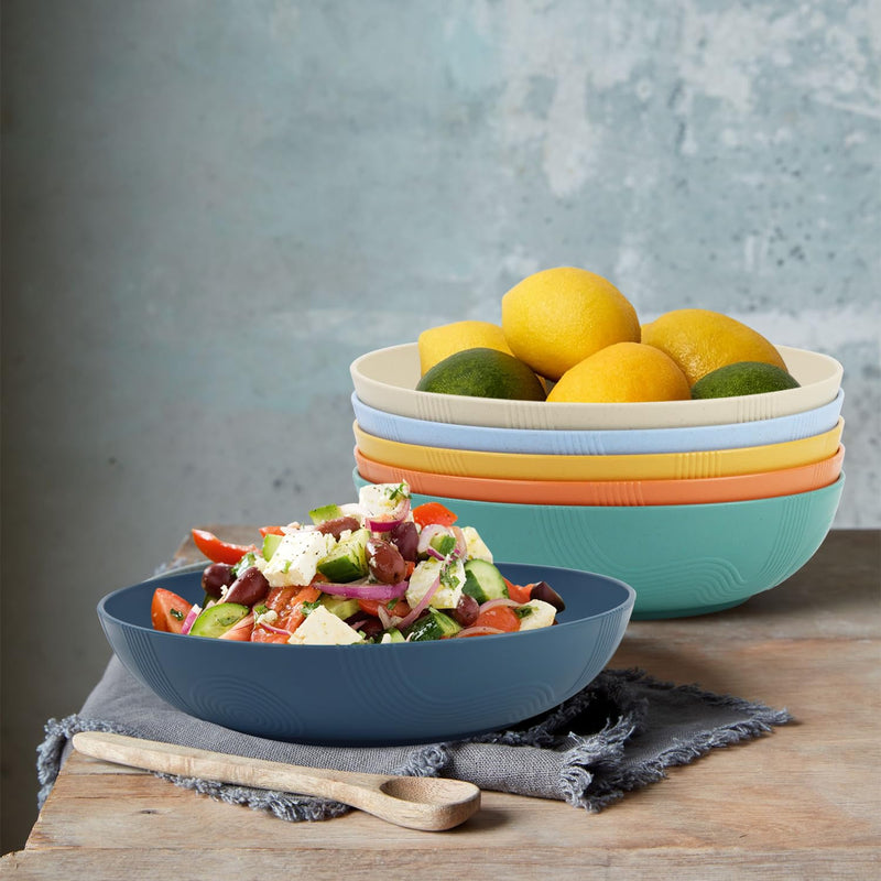 10 inch Wheat Straw Salad Bowls Set of 6