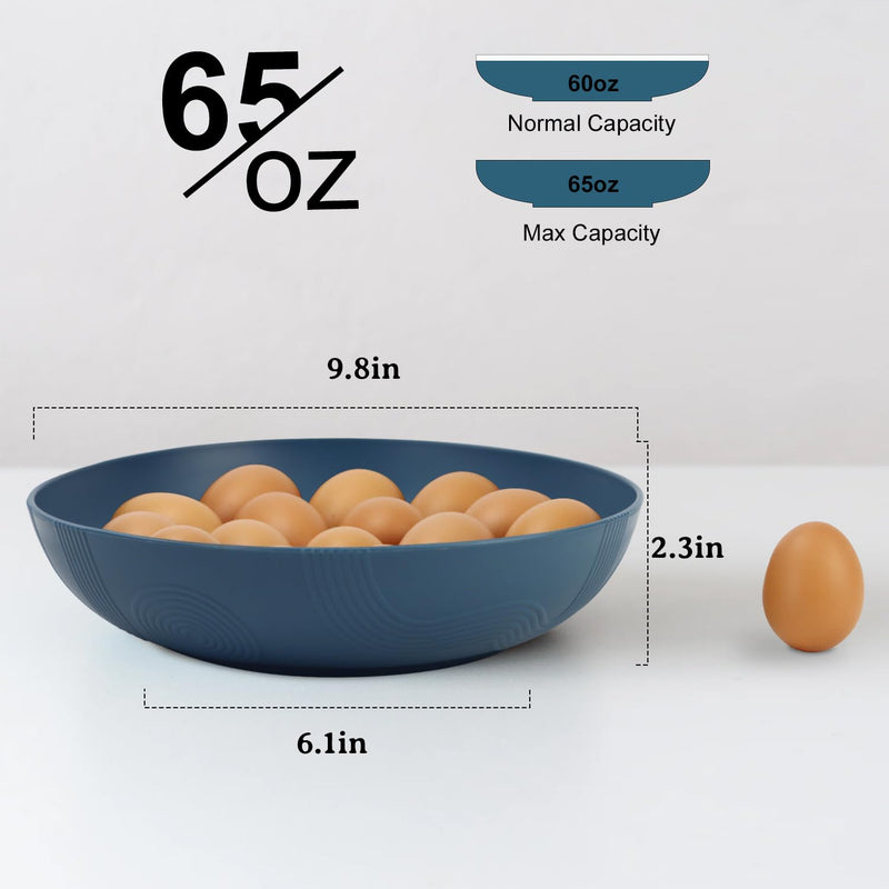 10 inch Wheat Straw Salad Bowls Set of 6