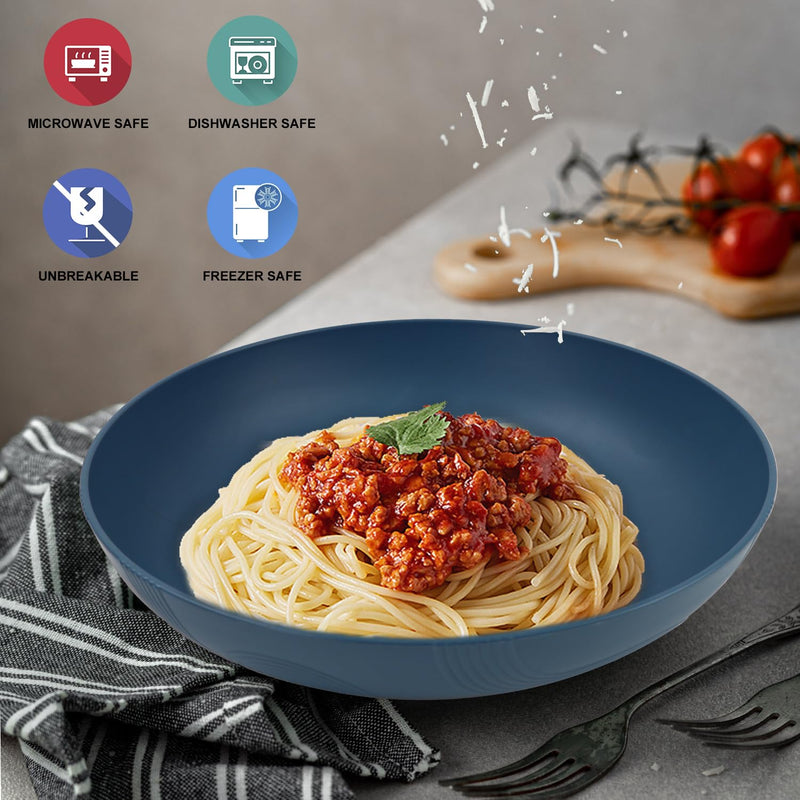 10 inch Wheat Straw Salad Bowls Set of 6