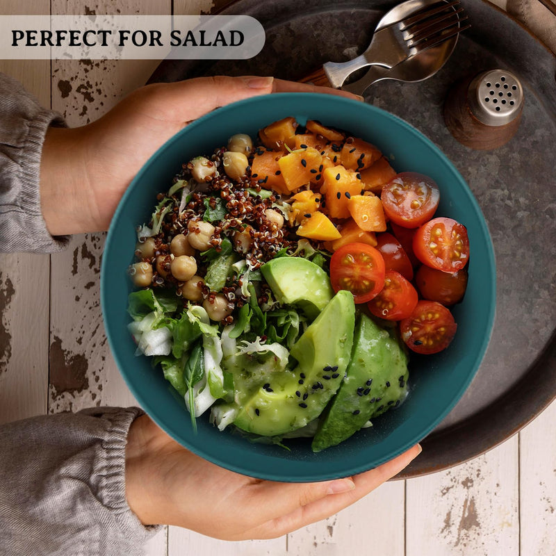 10 inch Wheat Straw Salad Bowls Set of 6