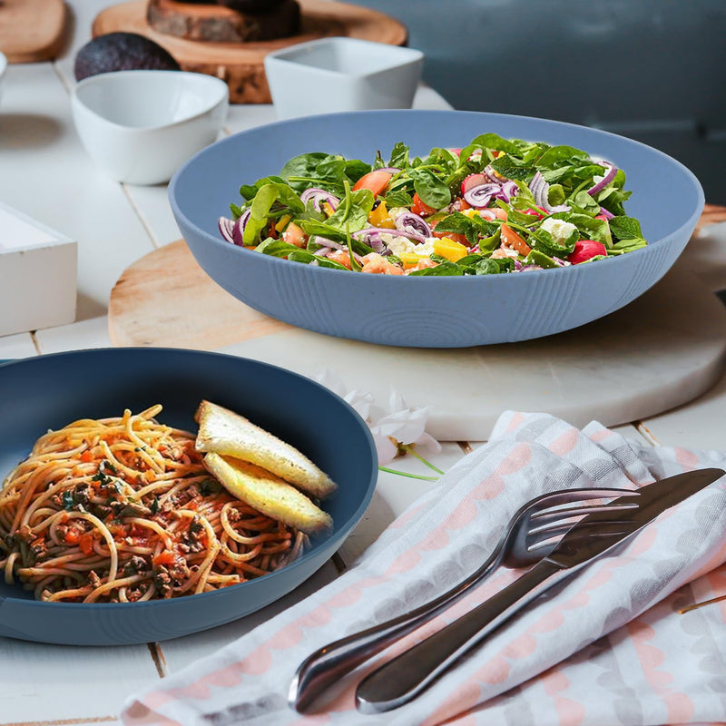 10 inch Wheat Straw Salad Bowls Set of 6