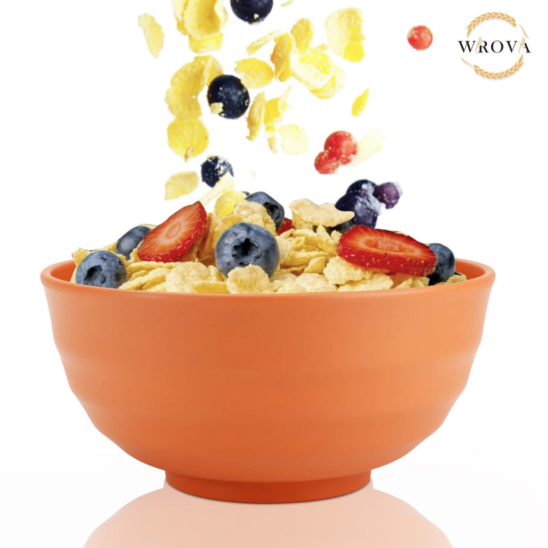 Wheat Straw Bowls Set 60 OZ Unbreakable Large Cereal Bowls Set of 6