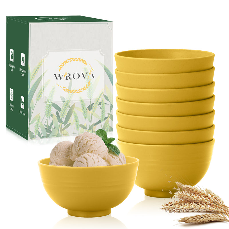 wheat straw dessert bowls 10oz set of 8