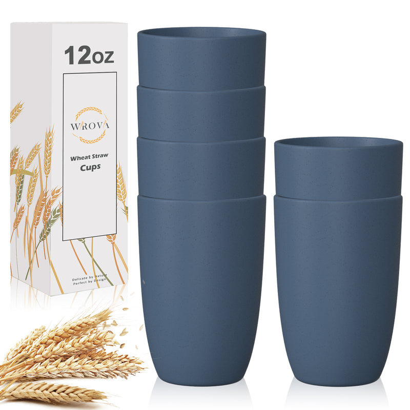 Wheat Straw Cups 6 PCS Good Alternative to Plastic Reusable Cups 12 oz