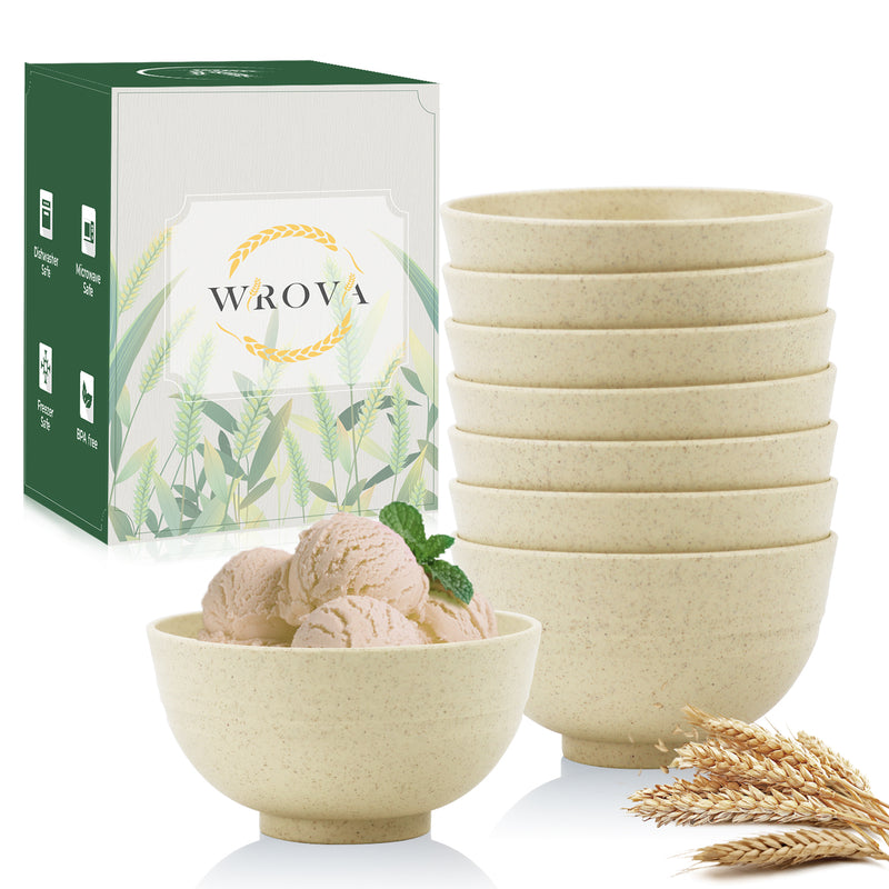 wheat straw dessert bowls 10oz set of 8