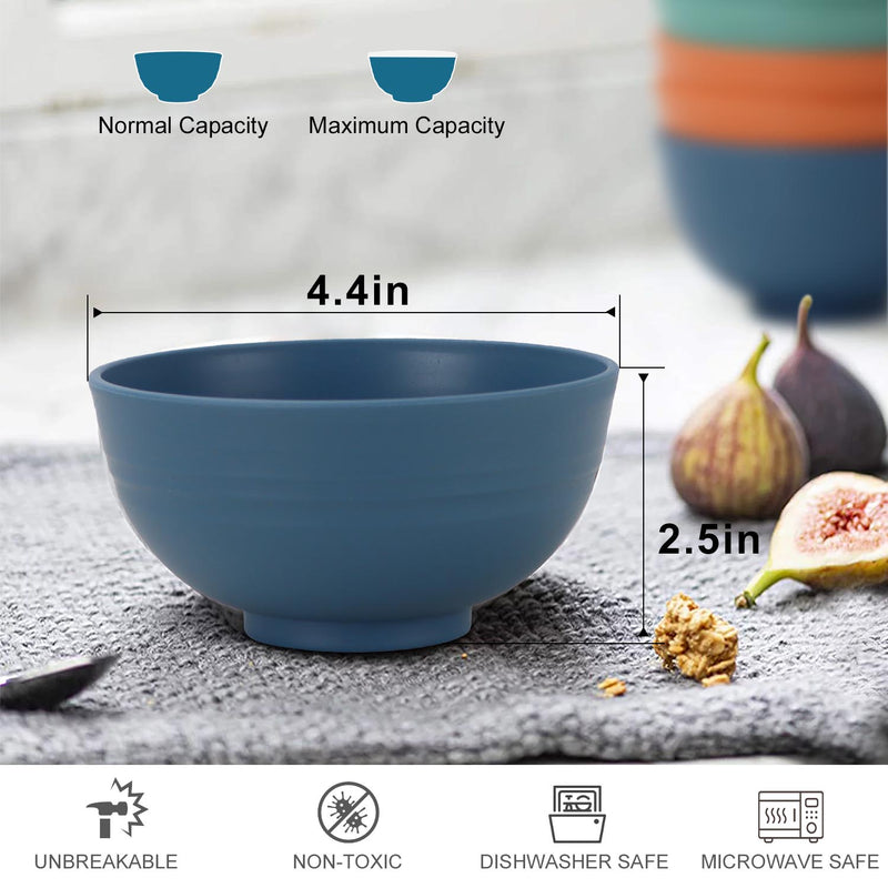 wheat straw dessert bowls 10oz set of 8