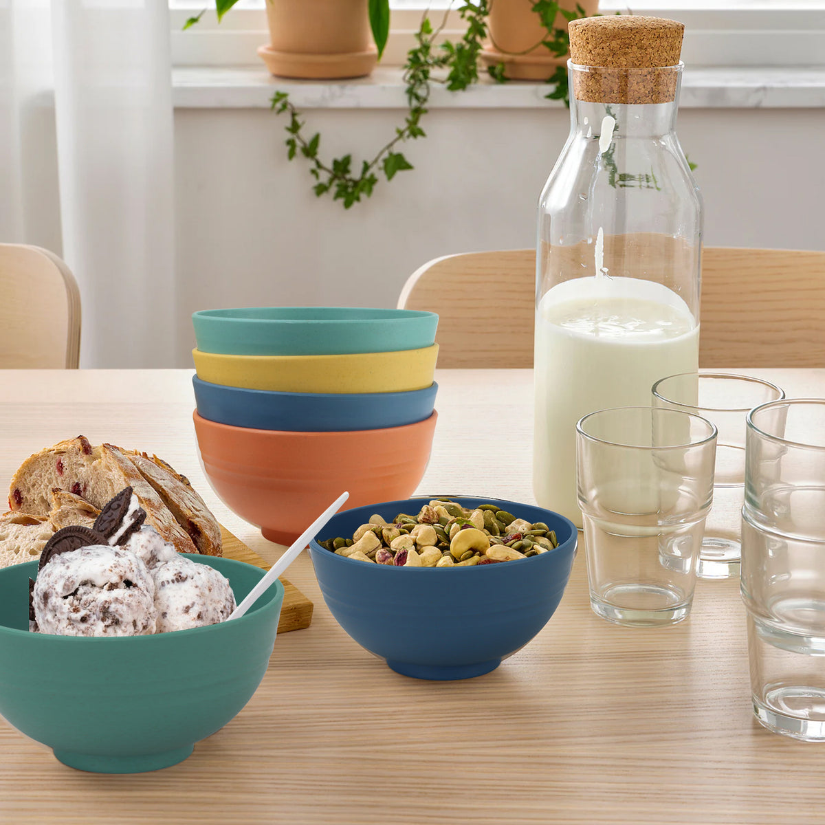 wheat straw dessert bowls 10oz set of 8