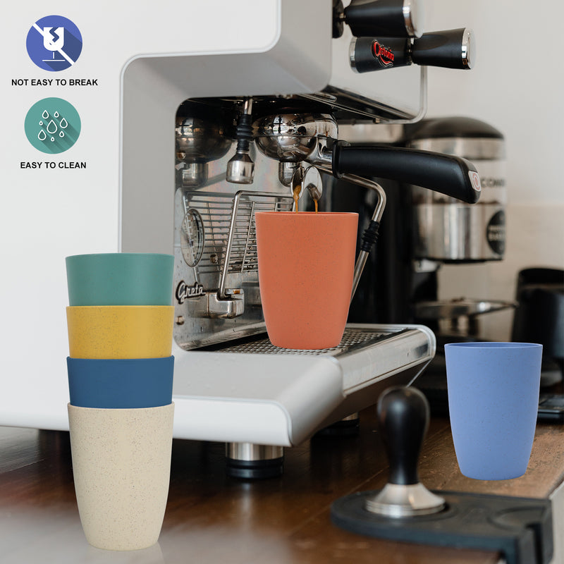 Wheat Straw Cups 6 PCS Good Alternative to Plastic Reusable Cups 12 oz