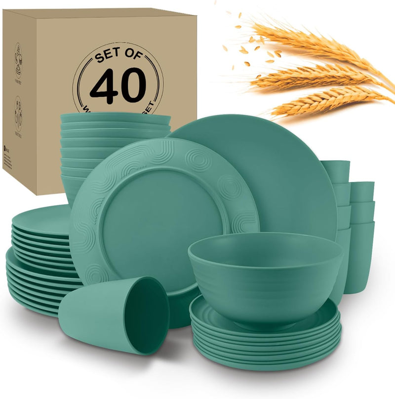 40 Pack plates and bowls sets for kids