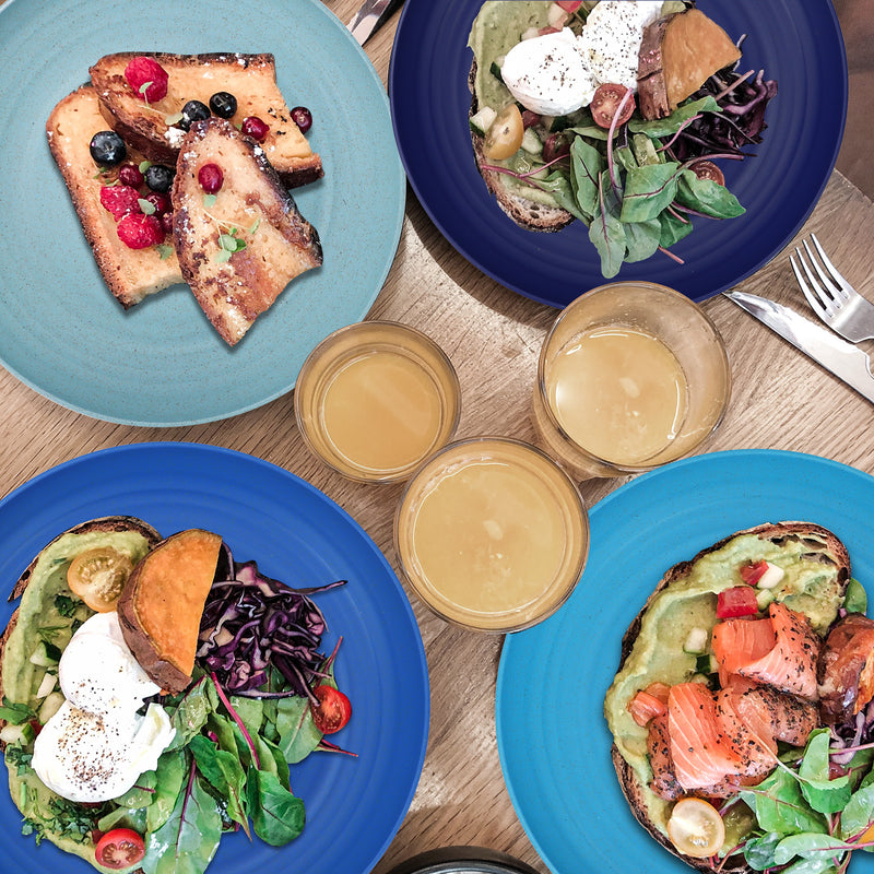 Wheat Straw Plates - 8 Inch Unbreakable Dinner Set of 8