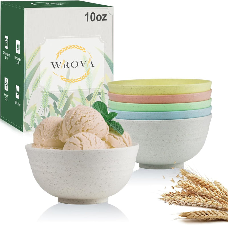 wheat straw dessert bowls 10oz set of 8