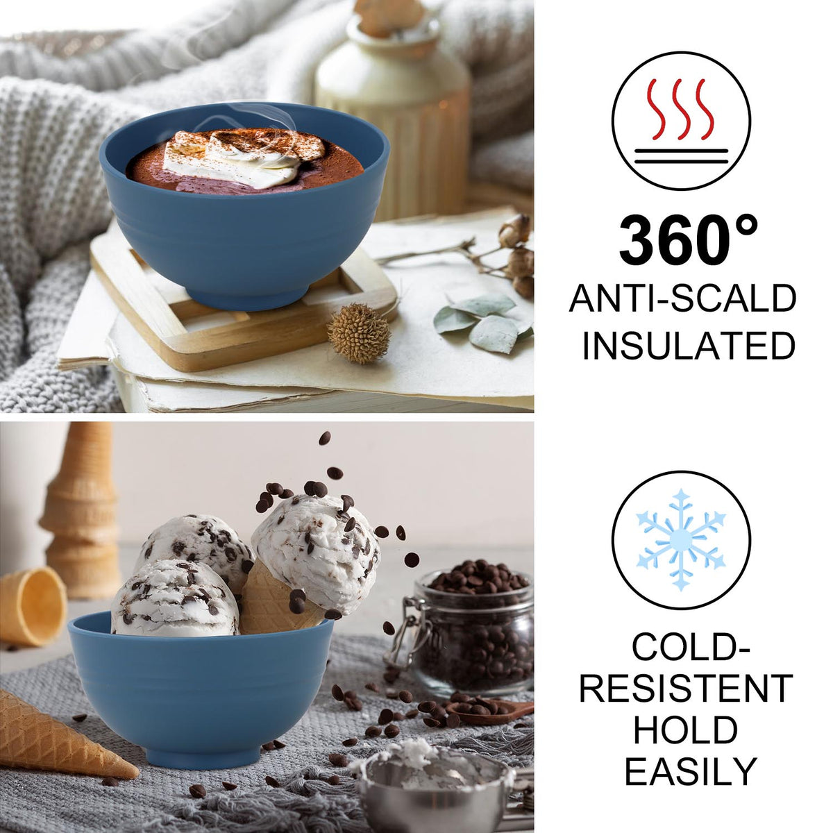 wheat straw dessert bowls 10oz set of 8