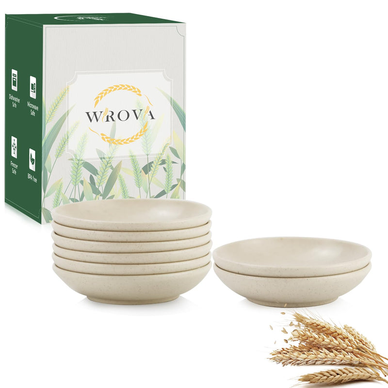 soy sauce dish 4 inch set of 8, small wheat straw plates 1.5oz