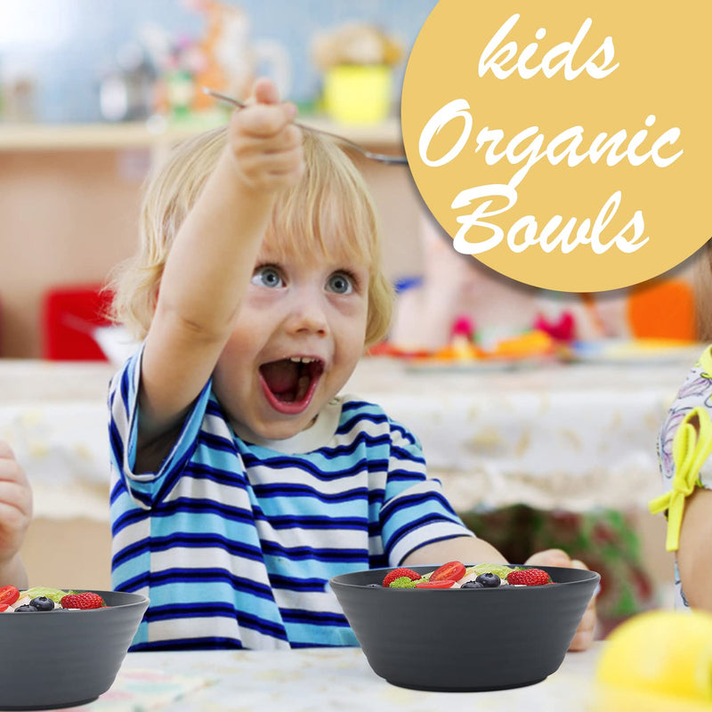 Wheat Straw Bowl Sets,6 PCS Unbreakable Cereal Bowl 36 OZ