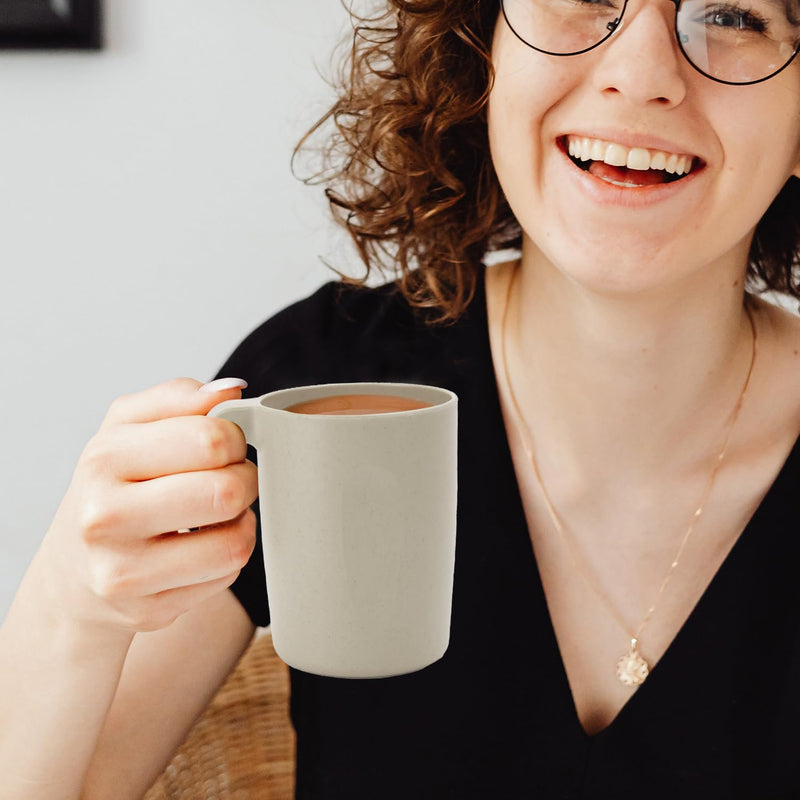 16oz Wheat Straw Cups with handles set of 6