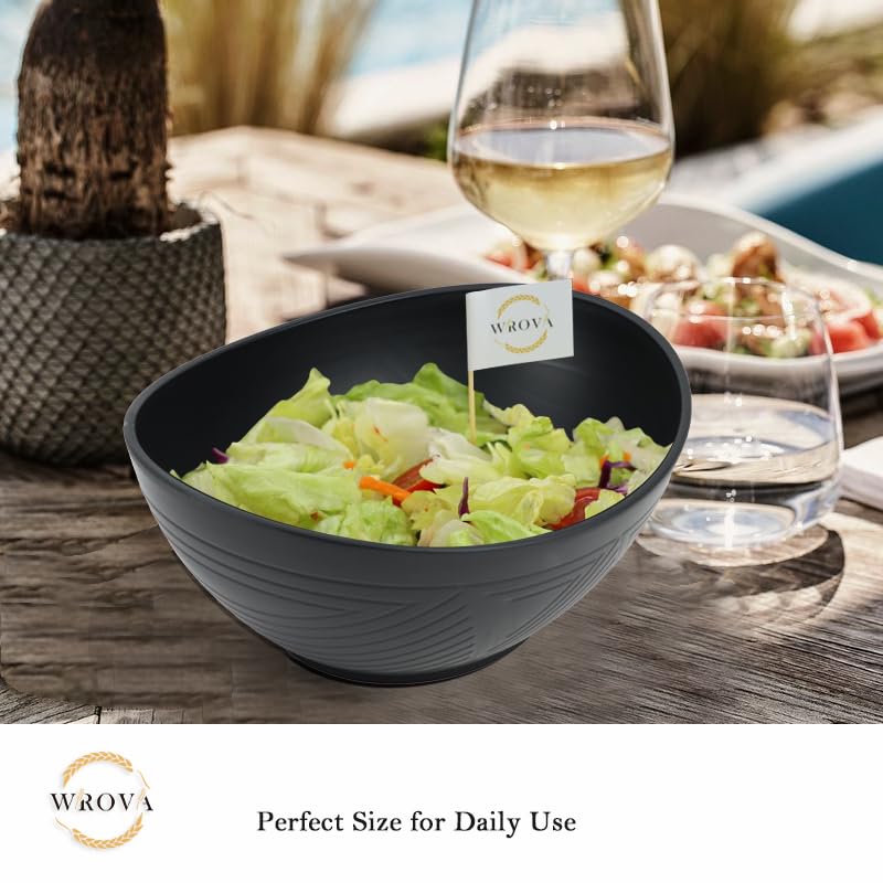 Big Wheat Straw Bowls,Large Salad Bowls Set of 2