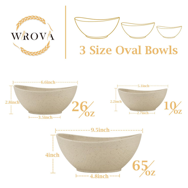 Salad Bowls Set of 6 with 3 Size