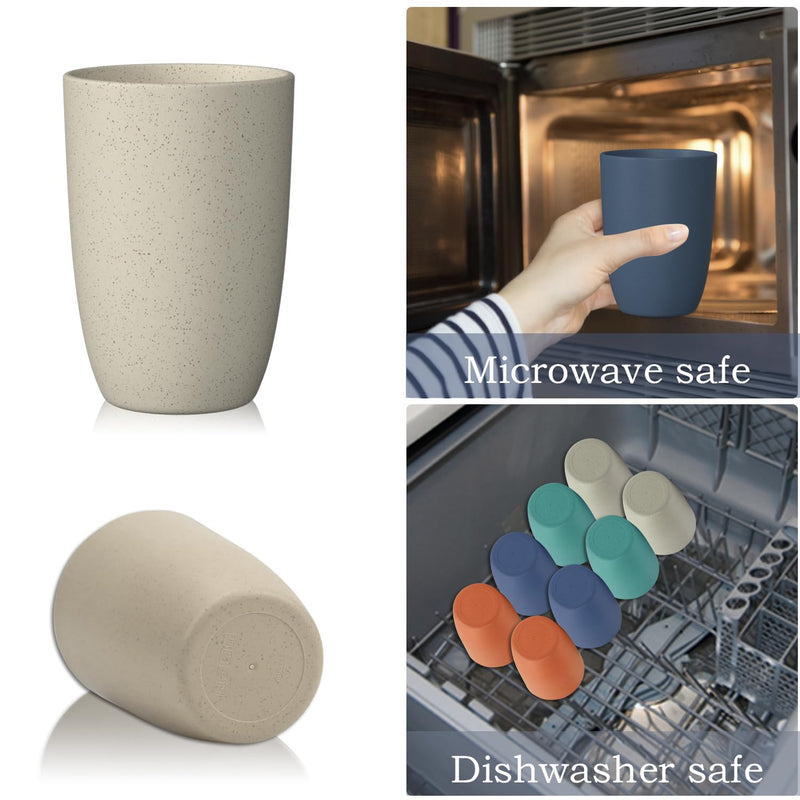 Wheat Straw Cups 8 PCS Good Alternative to Plastic Reusable Cups 20 oz