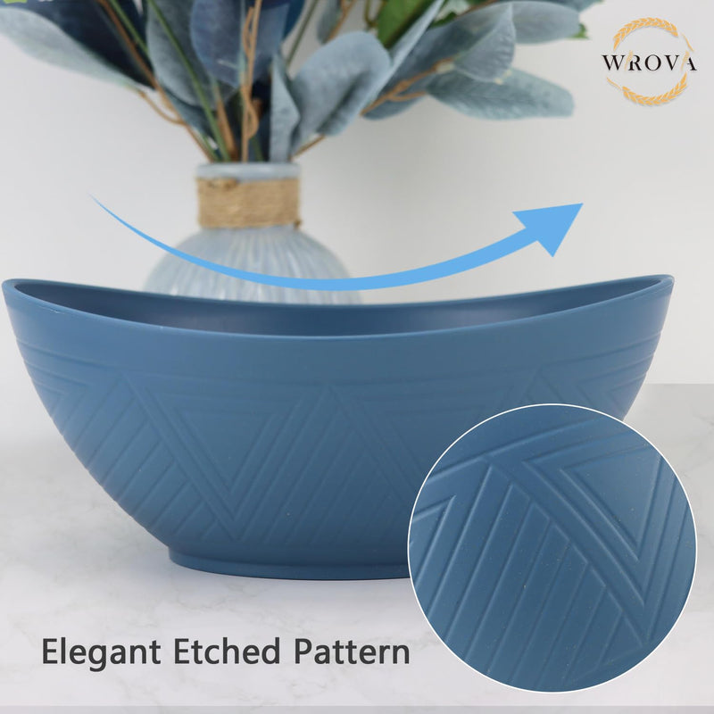 65 oz Big Salad Bowls - Large Wheat Straw Bowls set of 6