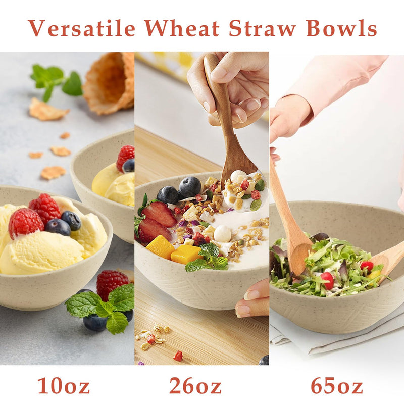 Salad Bowls Set of 6 with 3 Size