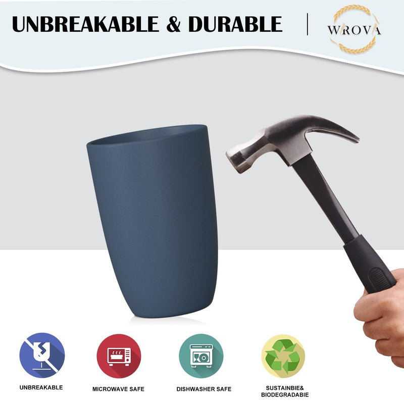 Wheat Straw Cups 8 PCS Good Alternative to Plastic Reusable Cups 20 oz