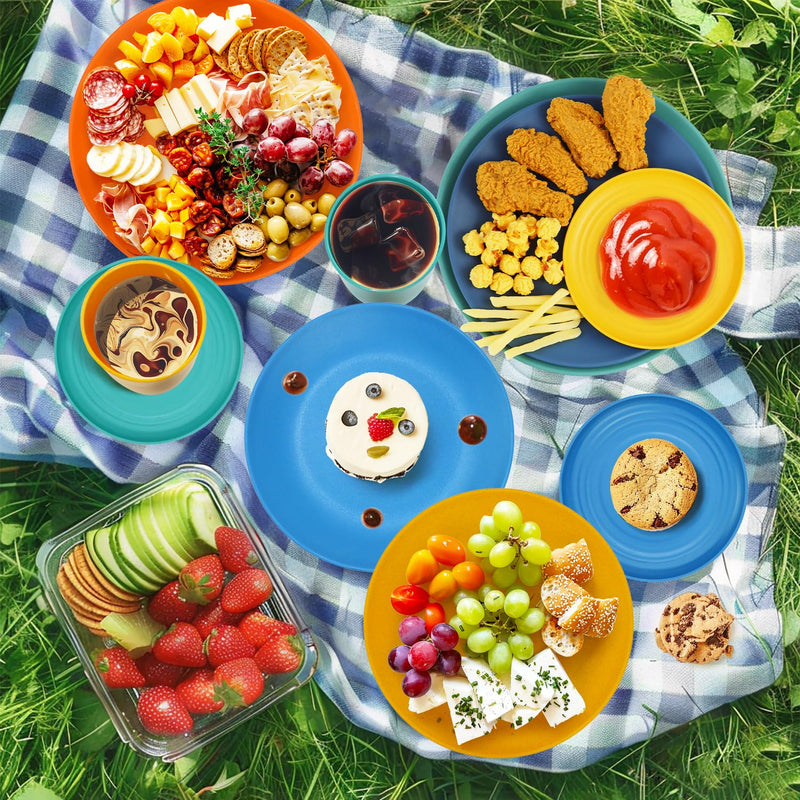 40 Pack plates and bowls sets for kids