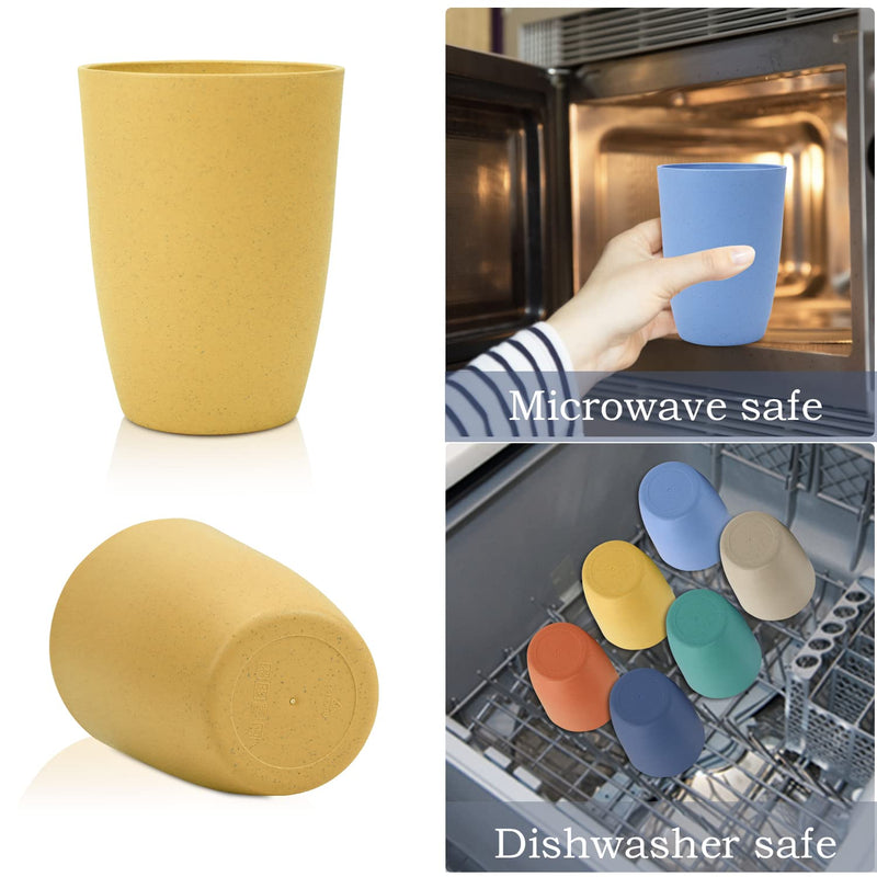 Wheat Straw Cups 6 PCS Good Alternative to Plastic Reusable Cups 20 oz