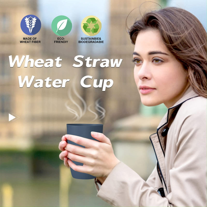 Wheat Straw Cups 8 PCS Good Alternative to Plastic Reusable Cups 20 oz