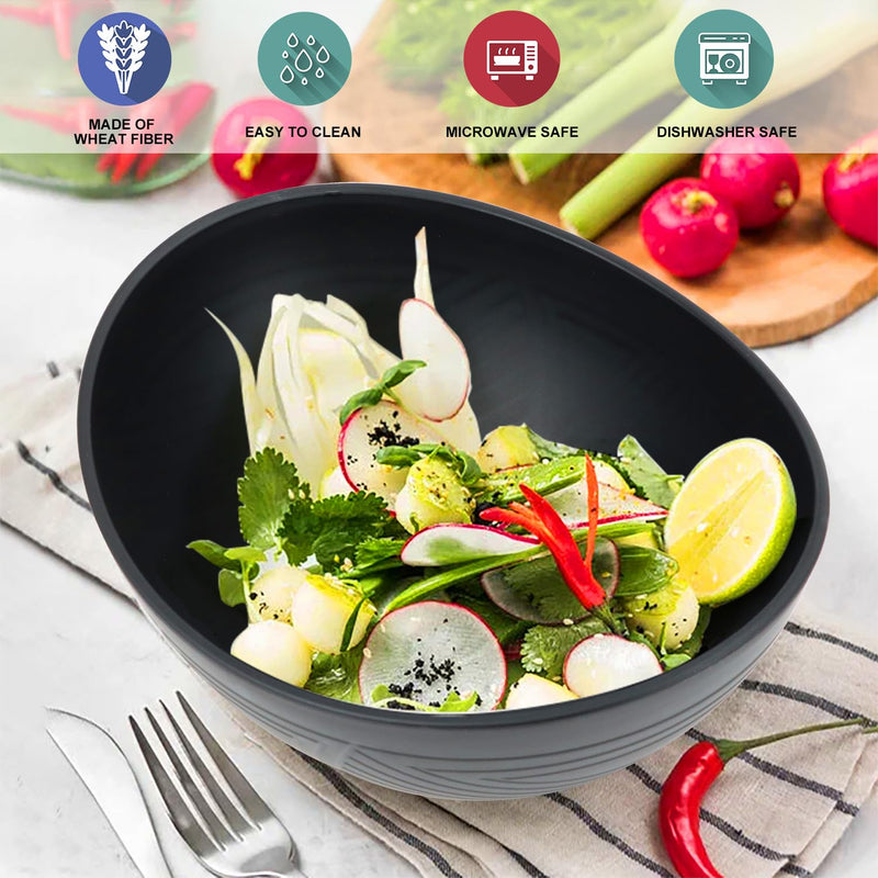 Big Wheat Straw Bowls,Large Salad Bowls Set of 2