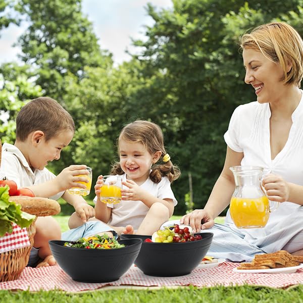 Big Wheat Straw Bowls,Large Salad Bowls Set of 2